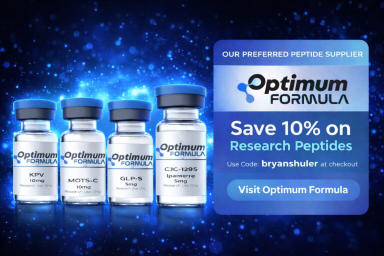 Research peptide vials used in peptide education and stack discussions